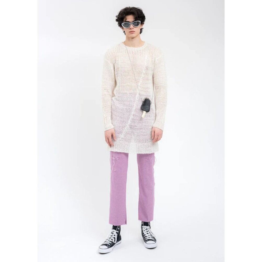 Doublet Upcycle Winder Yarn Pullover Limited 12/14 One Size White Sweater $790 - Picture 3 of 16